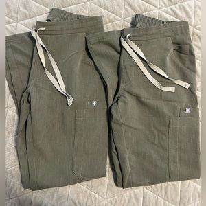 FIGS green yola scrub pants XXS petite